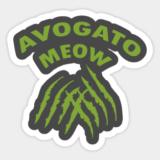 funny meow avogato cat Sticker